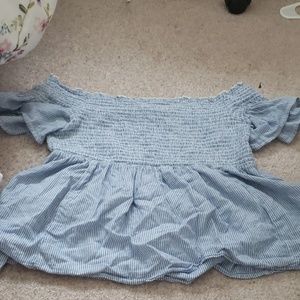 American Eagle Off-the-shoulder Striped Top